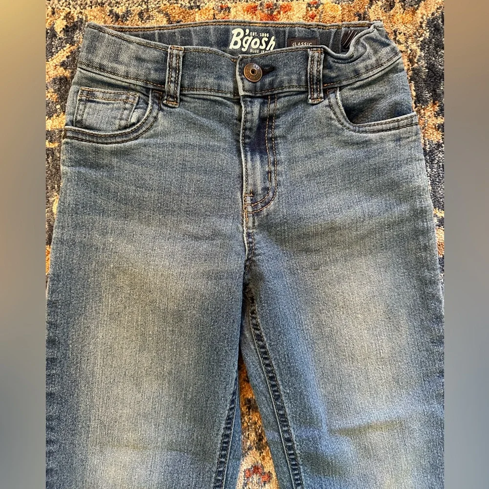 Osh Kosh kids blue denim classic style jeans size 6 regular adjustable waist